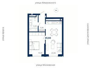 1-к квартира, вторичка, 46м2, 6/29 этаж