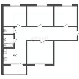 4-к квартира, вторичка, 69м2, 6/9 этаж