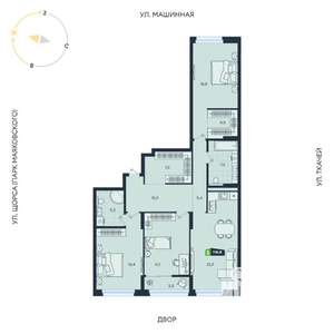 3-к квартира, вторичка, 117м2, 19/30 этаж