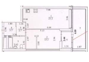 2-к квартира, вторичка, 63м2, 3/35 этаж