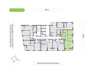 2-к квартира, вторичка, 64м2, 24/24 этаж
