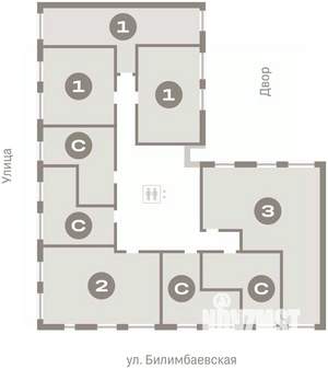 1-к квартира, вторичка, 44м2, 5/9 этаж
