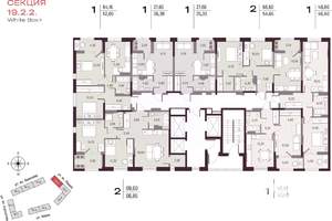 2-к квартира, вторичка, 52м2, 5/25 этаж