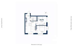 2-к квартира, вторичка, 50м2, 21/25 этаж