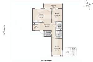 2-к квартира, вторичка, 88м2, 15/28 этаж