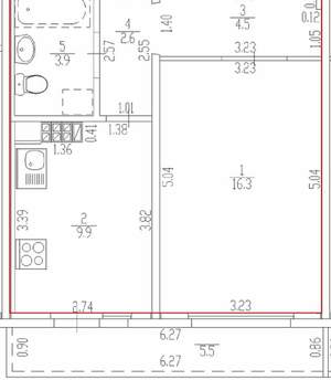 1-к квартира, вторичка, 37м2, 2/3 этаж