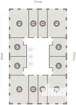 2-к квартира, вторичка, 65м2, 10/25 этаж