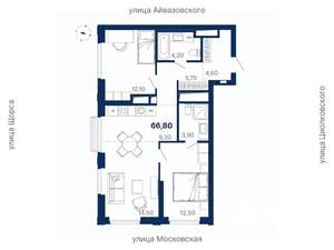2-к квартира, вторичка, 67м2, 16/29 этаж