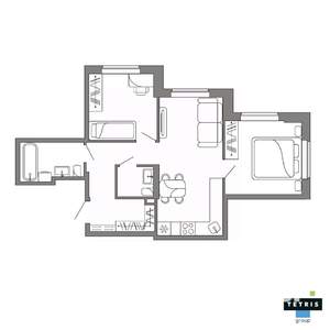 3-к квартира, вторичка, 55м2, 31/32 этаж
