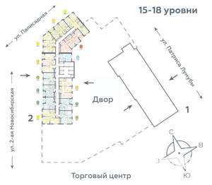 2-к квартира, вторичка, 55м2, 15/24 этаж