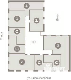 2-к квартира, вторичка, 66м2, 4/9 этаж