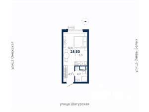 Студия квартира, вторичка, 29м2, 9/20 этаж