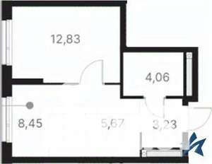 1-к квартира, вторичка, 34м2, 13/28 этаж