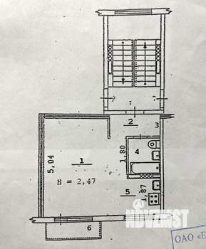 1-к квартира, вторичка, 28м2, 3/5 этаж