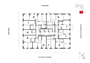 1-к квартира, строящийся дом, 45м2, 4/25 этаж