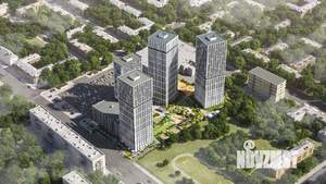 1-к квартира, строящийся дом, 44м2, 2/30 этаж