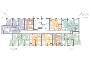 2-к квартира, строящийся дом, 65м2, 20/25 этаж