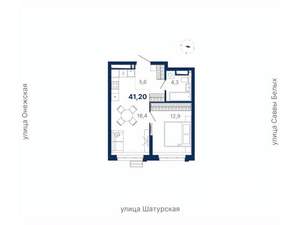 1-к квартира, вторичка, 41м2, 6/20 этаж