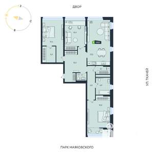 3-к квартира, вторичка, 120м2, 2/31 этаж