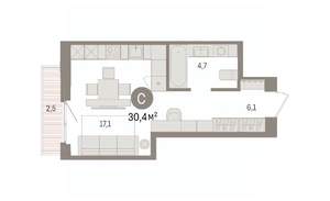 Студия квартира, вторичка, 30м2, 11/16 этаж