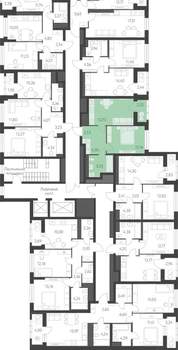 1-к квартира, строящийся дом, 40м2, 5/16 этаж