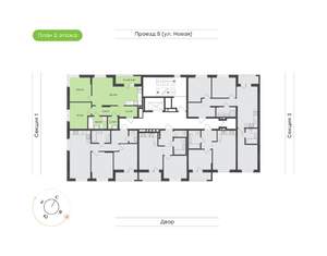 2-к квартира, вторичка, 65м2, 2/9 этаж