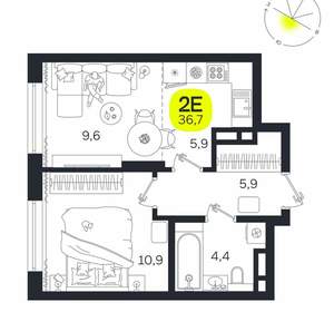 2-к квартира, вторичка, 37м2, 3/27 этаж