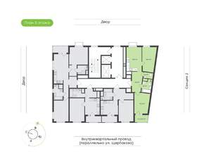 2-к квартира, вторичка, 58м2, 3/17 этаж