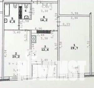 3-к квартира, вторичка, 86м2, 12/26 этаж
