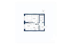 1-к квартира, вторичка, 40м2, 6/28 этаж
