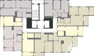 2-к квартира, строящийся дом, 55м2, 17/19 этаж