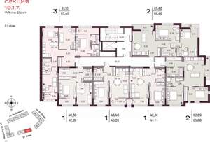 2-к квартира, вторичка, 66м2, 4/25 этаж