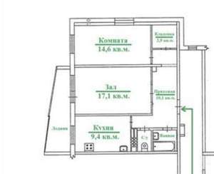 2-к квартира, вторичка, 58м2, 13/16 этаж