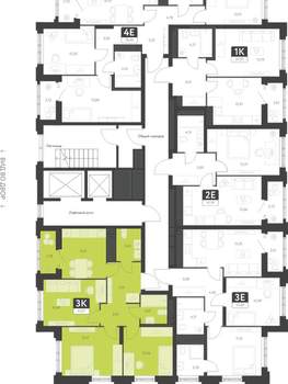 3-к квартира, строящийся дом, 62м2, 5/22 этаж