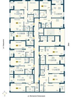 3-к квартира, вторичка, 76м2, 9/16 этаж