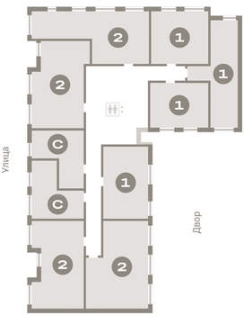 2-к квартира, вторичка, 61м2, 3/16 этаж