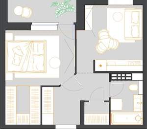 1-к квартира, вторичка, 41м2, 21/23 этаж