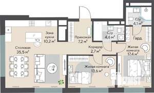 2-к квартира, вторичка, 85м2, 9/27 этаж
