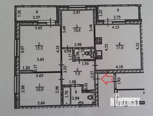 3-к квартира, вторичка, 68м2, 5/11 этаж