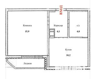 1-к квартира, вторичка, 34м2, 15/25 этаж