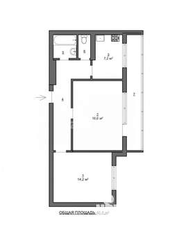 2-к квартира, вторичка, 47м2, 9/9 этаж