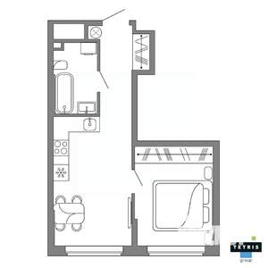 1-к квартира, вторичка, 35м2, 29/32 этаж