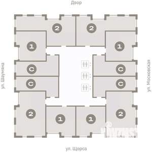2-к квартира, вторичка, 67м2, 5/24 этаж