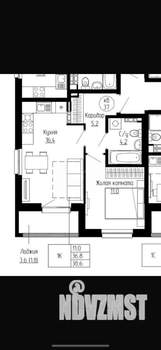 1-к квартира, вторичка, 37м2, 4/15 этаж