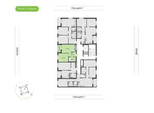 1-к квартира, вторичка, 42м2, 9/17 этаж