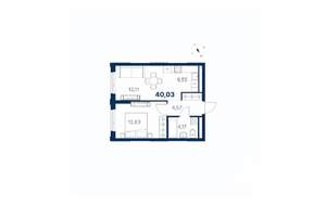 1-к квартира, вторичка, 40м2, 20/28 этаж