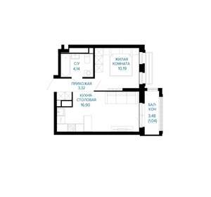 1-к квартира, вторичка, 36м2, 6/30 этаж