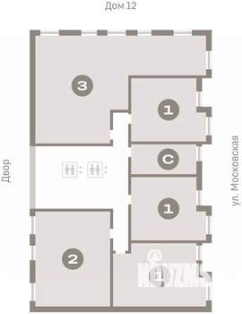 1-к квартира, вторичка, 48м2, 9/16 этаж