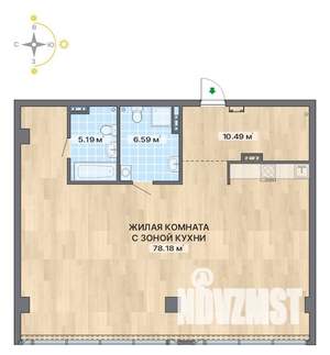 1-к квартира, вторичка, 100м2, 10/28 этаж