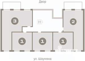 3-к квартира, вторичка, 93м2, 2/7 этаж